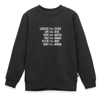 Bibel - Kinder Premium Organic Sweatshirt - Schwarz - Vorne - AI Model Kid Female (0cm)