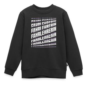 Fahrschule Spruch Fahrlehrerin - Kinder Premium Organic Sweatshirt - Schwarz - Vorne - AI Model Kid Female (0cm)
