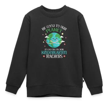 Kindergarten - Kinder Premium Organic Sweatshirt - Schwarz - Vorne - AI Model Kid Female (0cm)