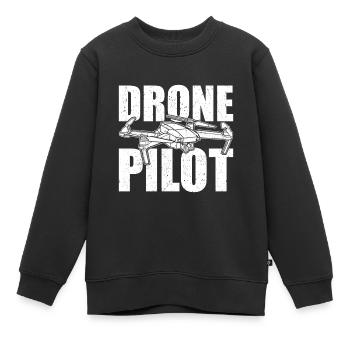 Drohnen-Drohnen - Kinder Premium Organic Sweatshirt - Schwarz - Vorne - AI Model Kid Female (0cm)