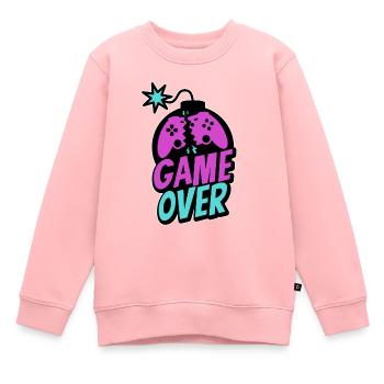 Game Over Controller Konsole Zocker Pro Gaming - Kinder Premium Organic Sweatshirt - Rosa - Vorne - AI Model Kid Female (0cm)