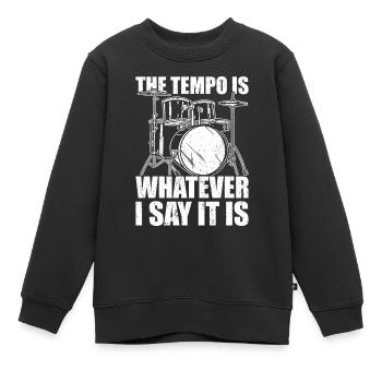 Schlagzeuger Schlagzeuger Schlagzeuger Schlagzeuger - Kinder Premium Organic Sweatshirt - Schwarz - Vorne - AI Model Kid Female (0cm)
