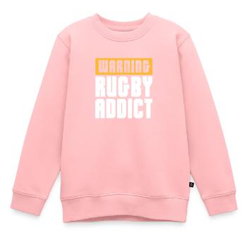Rugby - Sweat Premium enfant bio - rose - Devant - AI Model Kid Female (0cm)