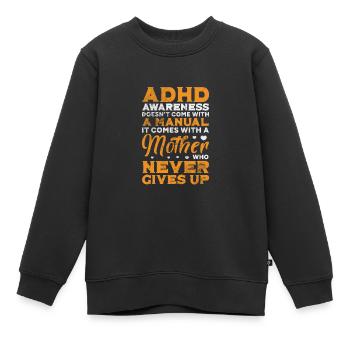 ADHS - Kinder Premium Organic Sweatshirt - Schwarz - Vorne - AI Model Kid Female (0cm)