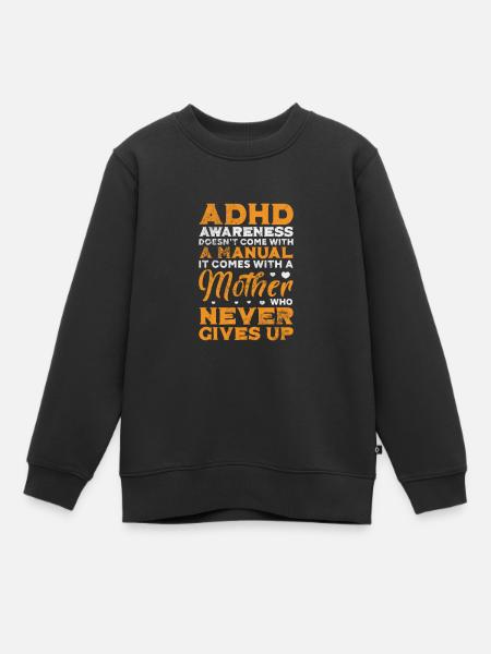 TDAH - Sweat Premium enfant bio - noir