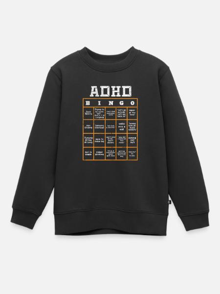 TDAH - Sweat Premium enfant bio - noir