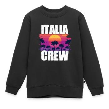 Italia Urlaub - Kinder Premium Organic Sweatshirt - Schwarz - Vorne - AI Model Kid Female (0cm)