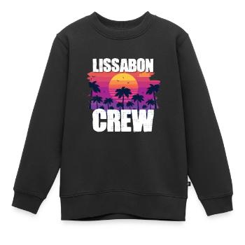 Lissabon Urlaub - Kinder Premium Organic Sweatshirt - Schwarz - Vorne - AI Model Kid Female (0cm)