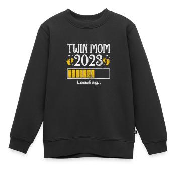 Schwangerschaft - Kinder Premium Organic Sweatshirt - Schwarz - Vorne - AI Model Kid Female (0cm)
