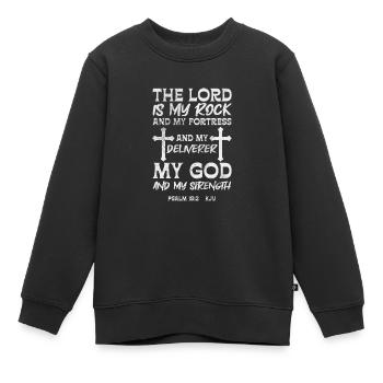 Bibel - Kinder Premium Organic Sweatshirt - Schwarz - Vorne - AI Model Kid Female (0cm)