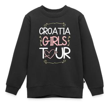 Tournée des filles en Croatie - Sweat Premium enfant bio - noir - Devant - AI Model Kid Female (0cm)