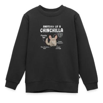 Chinchilla rongeur animal de compagnie rongeur cadeau - Sweat Premium enfant bio - noir - Devant - AI Model Kid Female (0cm)