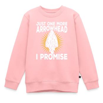 Pfeilspitzenjagd Pfeilspitzen Feuersteinknapping - Kinder Premium Organic Sweatshirt - Rosa - Vorne - AI Model Kid Female (0cm)
