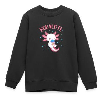 Thé à bulles - Sweat Premium enfant bio - noir - Devant - AI Model Kid Female (0cm)