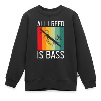 Orchester und Holzblasinstrument - Kinder Premium Organic Sweatshirt - Schwarz - Vorne - AI Model Kid Female (0cm)