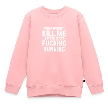 Coureur de course à pied Jogging Cadeau de coureur de jogging - Sweat Premium enfant bio - rose - Devant - AI Model Kid Female (0cm)