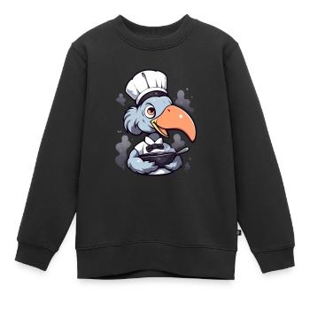 Bec-en-sabot Koch - Sweat Premium enfant bio - noir - Devant - AI Model Kid Female (0cm)