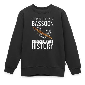 Orchester und Holzblasinstrument - Kinder Premium Organic Sweatshirt - Schwarz - Vorne - AI Model Kid Female (0cm)