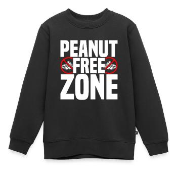 Allergie aux arachides Allergie aux noix - Sweat Premium enfant bio - noir - Devant - AI Model Kid Female (0cm)
