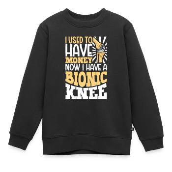 Ich habe ein Knie aus Titan - Kinder Premium Organic Sweatshirt - Schwarz - Vorne - AI Model Kid Female (0cm)