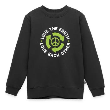 Klimawandel - Kinder Premium Organic Sweatshirt - Schwarz - Vorne - AI Model Kid Female (0cm)