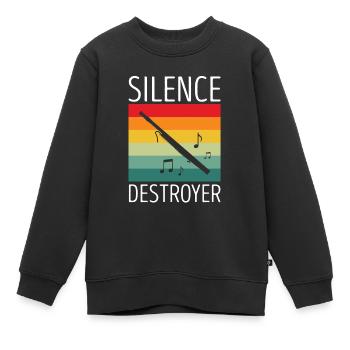 Instrument à vent en bois et instrument à vent basson - Sweat Premium enfant bio - noir - Devant - AI Model Kid Female (0cm)