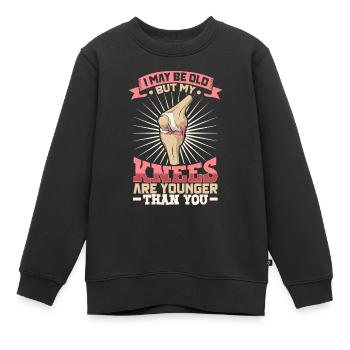Neues Knie neues Ich - Knie Titan - Kinder Premium Organic Sweatshirt - Schwarz - Vorne - AI Model Kid Female (0cm)