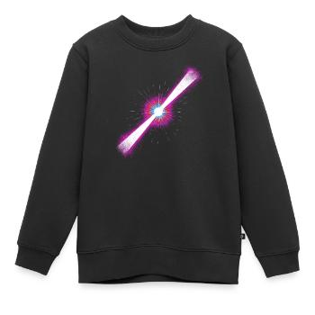 Gammastrahlenblitz - Kinder Premium Organic Sweatshirt - Schwarz - Vorne - AI Model Kid Female (0cm)