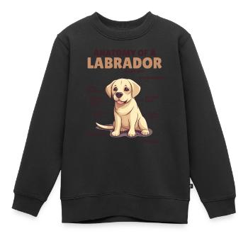 Explication du chien Anatomie d’un Labrador - Sweat Premium enfant bio - noir - Devant - AI Model Kid Female (0cm)