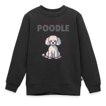 Explication du chien Anatomie d’un caniche - Sweat Premium enfant bio - noir - Devant - AI Model Kid Female (0cm)