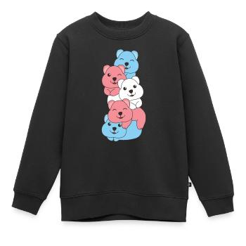 Transgender Flag Pride LGBTQ Cute Quokka Stack - Sweat Premium enfant bio - noir - Devant - AI Model Kid Female (0cm)