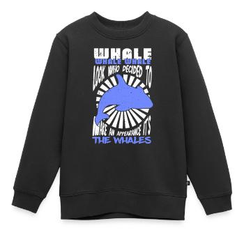 Conception de bélugas pour mammifères marins et orques - Sweat Premium enfant bio - noir - Devant - AI Model Kid Female (0cm)