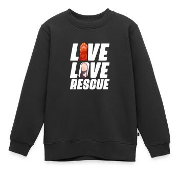 Sauvetage d’animaux - Sweat Premium enfant bio - noir - Devant - AI Model Kid Female (0cm)