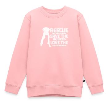 Animal Rescue Animal Welfare Cadeau pour les amoureux des animaux - Sweat Premium enfant bio - rose - Devant - AI Model Kid Female (0cm)