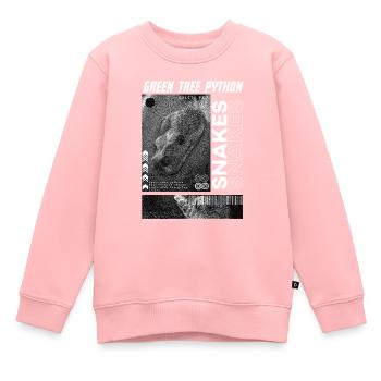 Grüner Baum Python Moderne Streetwear Reptilienhalter - Kinder Premium Organic Sweatshirt - Rosa - Vorne - AI Model Kid Female (0cm)