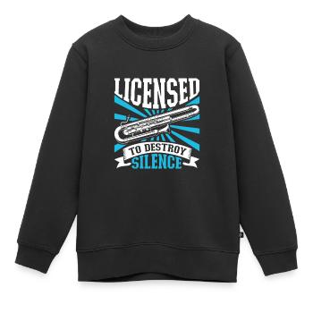 Lizenz zum Krach machen - Kontrafagott - Kinder Premium Organic Sweatshirt - Schwarz - Vorne - AI Model Kid Female (0cm)