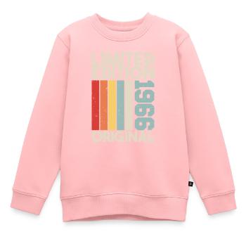 1966 - Limited Edition Birthday Gift 1966 Original - Kinder Premium Organic Sweatshirt - Rosa - Vorne - AI Model Kid Female (0cm)