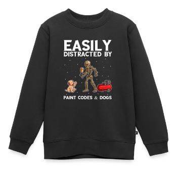 Autolackierer Angebot für Karosseriebauer - Kinder Premium Organic Sweatshirt - Schwarz - Vorne - AI Model Kid Female (0cm)