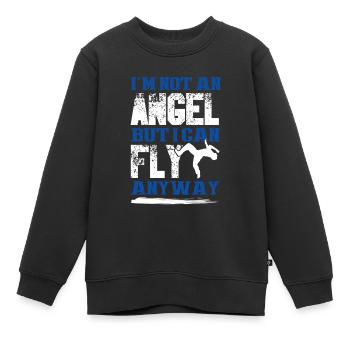 breakdance cooler spruch - Kinder Premium Organic Sweatshirt - Schwarz - Vorne - AI Model Kid Female (0cm)