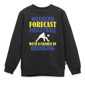 Prédiction du week-end Volleyball avec une chance - Sweat Premium enfant bio - noir - Devant - AI Model Kid Female (0cm)