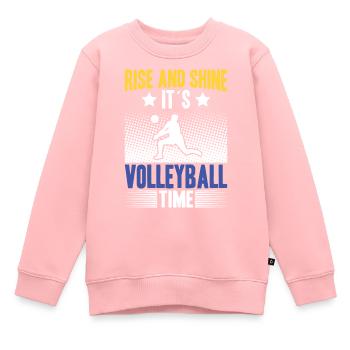 Little Brother Biggest Fan - Volleyball - Kids Premium Organic Sweatshirt - rose - Front - AI Model Kid Female (0cm)