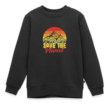 Klimawandel - Kinder Premium Organic Sweatshirt - Schwarz - Vorne - AI Model Kid Female (0cm)