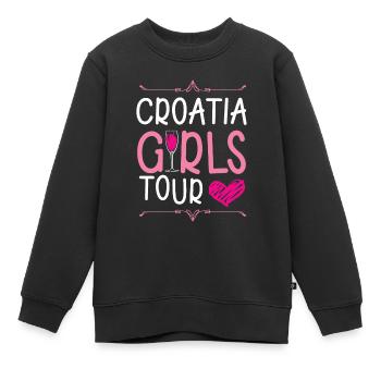 Tournée des filles en Croatie - Sweat Premium enfant bio - noir - Devant - AI Model Kid Female (0cm)