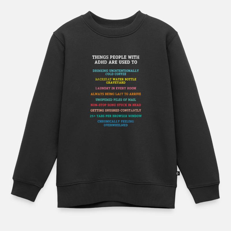 ADHS - Kinder Premium Organic Sweatshirt - Schwarz