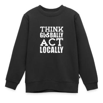 Klimawandel - Kinder Premium Organic Sweatshirt - Schwarz - Vorne - AI Model Kid Female (0cm)