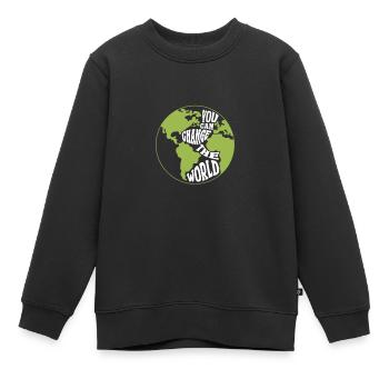 Klimawandel - Kinder Premium Organic Sweatshirt - Schwarz - Vorne - AI Model Kid Female (0cm)