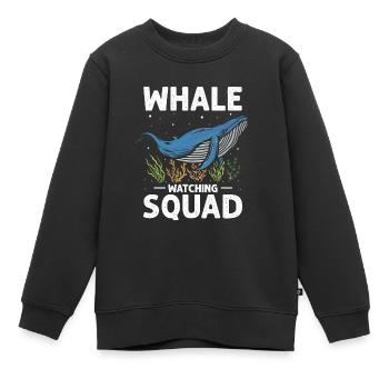Meeressäuger für Orca-Beobachtung und Buckelwal - Kinder Premium Organic Sweatshirt - Schwarz - Vorne - AI Model Kid Female (0cm)