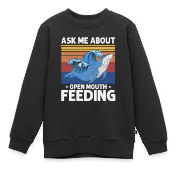 Orca Beobachtung für Buckelwale und Meerwale - Kinder Premium Organic Sweatshirt - Schwarz - Vorne - AI Model Kid Female (0cm)
