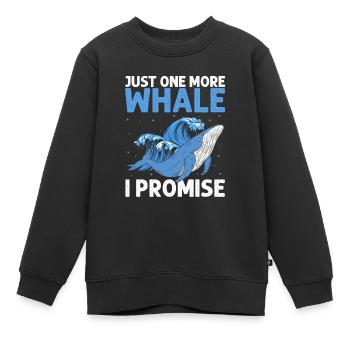 Orca Beobachtung für Buckelwale und Meerwale - Kinder Premium Organic Sweatshirt - Schwarz - Vorne - AI Model Kid Female (0cm)