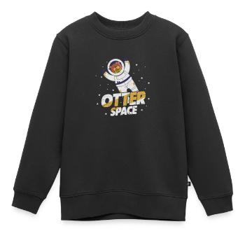 Otter - Kinder Premium Organic Sweatshirt - Schwarz - Vorne - AI Model Kid Female (0cm)